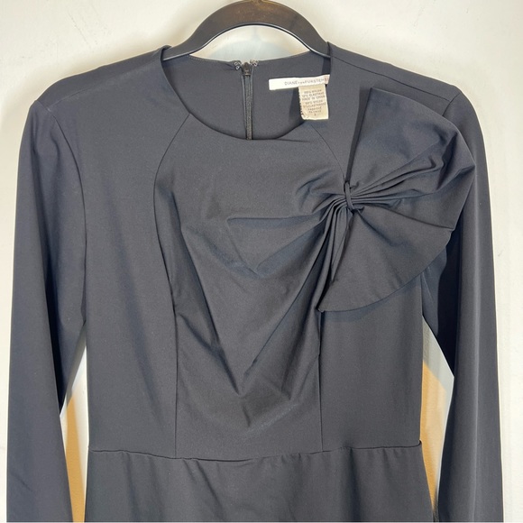 Diane Von Furstenberg DVF Anneli Black Bow Dress - Picture 5 of 10
